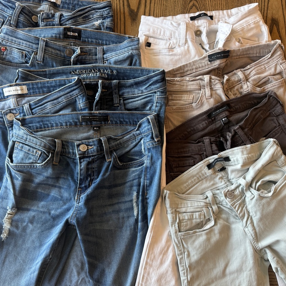 Flying Monkey, Kancan, AE, and Hudson Skinny Jeans